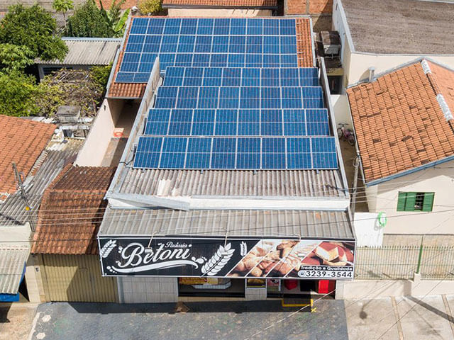 Instalação fotovoltaica — Bauru (SP) – Padaria